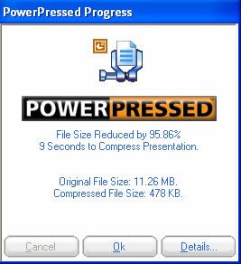 PowerPressed software compression report example